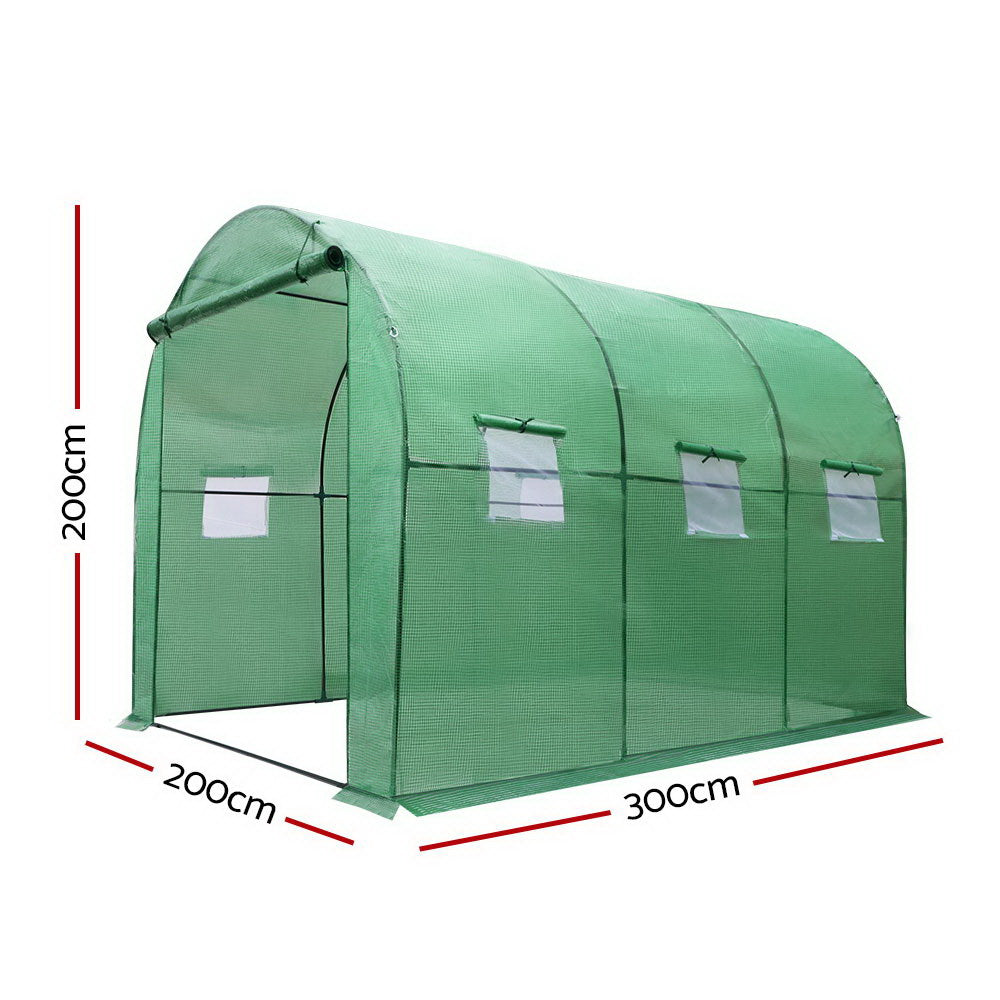 Greenfingers Greenhouse Garden Shed Green House 3X2X2M Greenhouses Storage Lawn-1