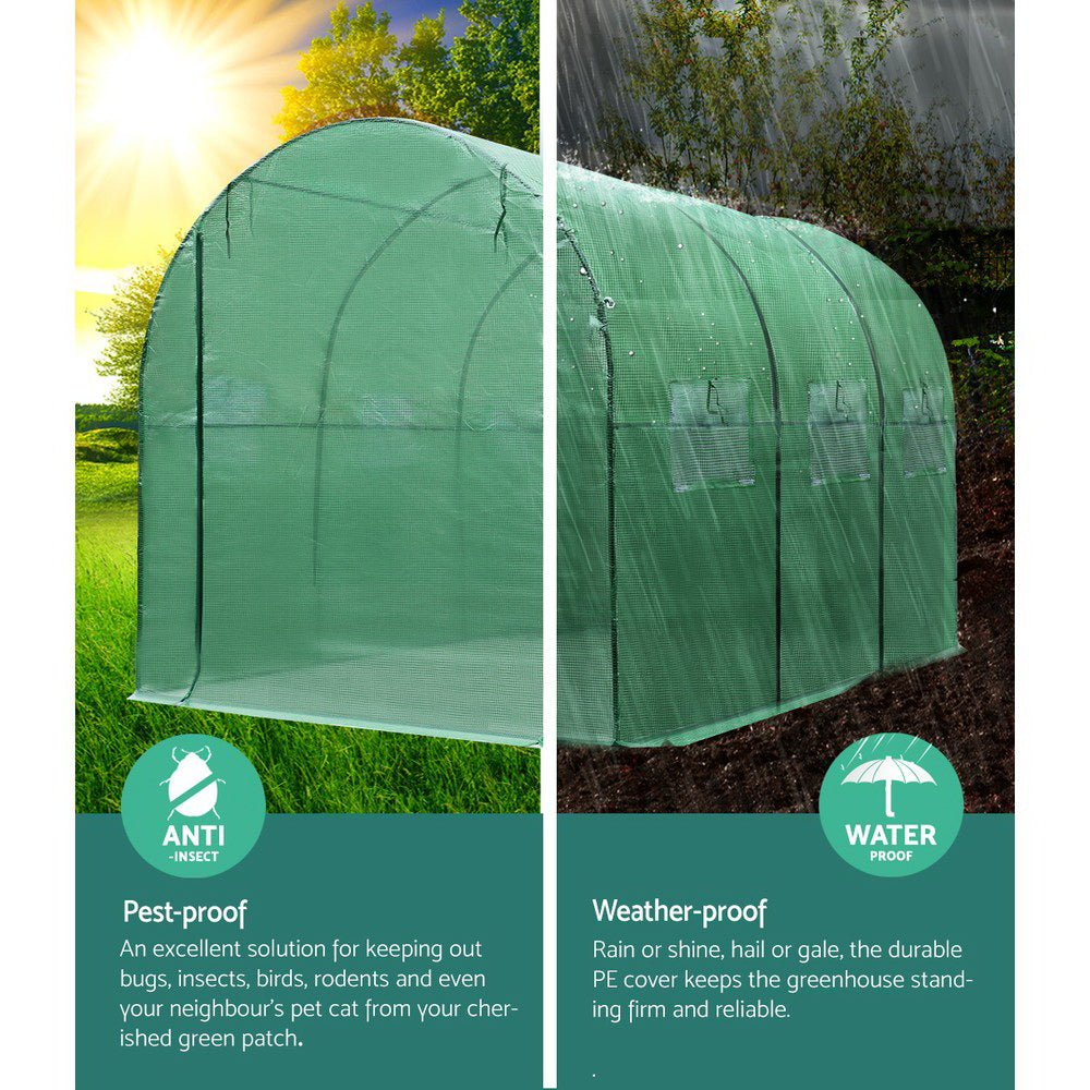 Greenfingers Greenhouse Garden Shed Green House 3X2X2M Greenhouses Storage Lawn-3