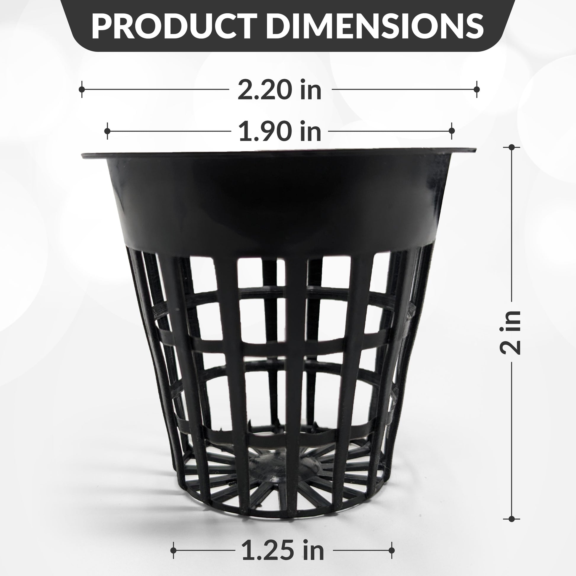 Net Pot 3 inch with Lids Mesh Hydroponic Aeroponic Orchid Round (25 Pack)-14