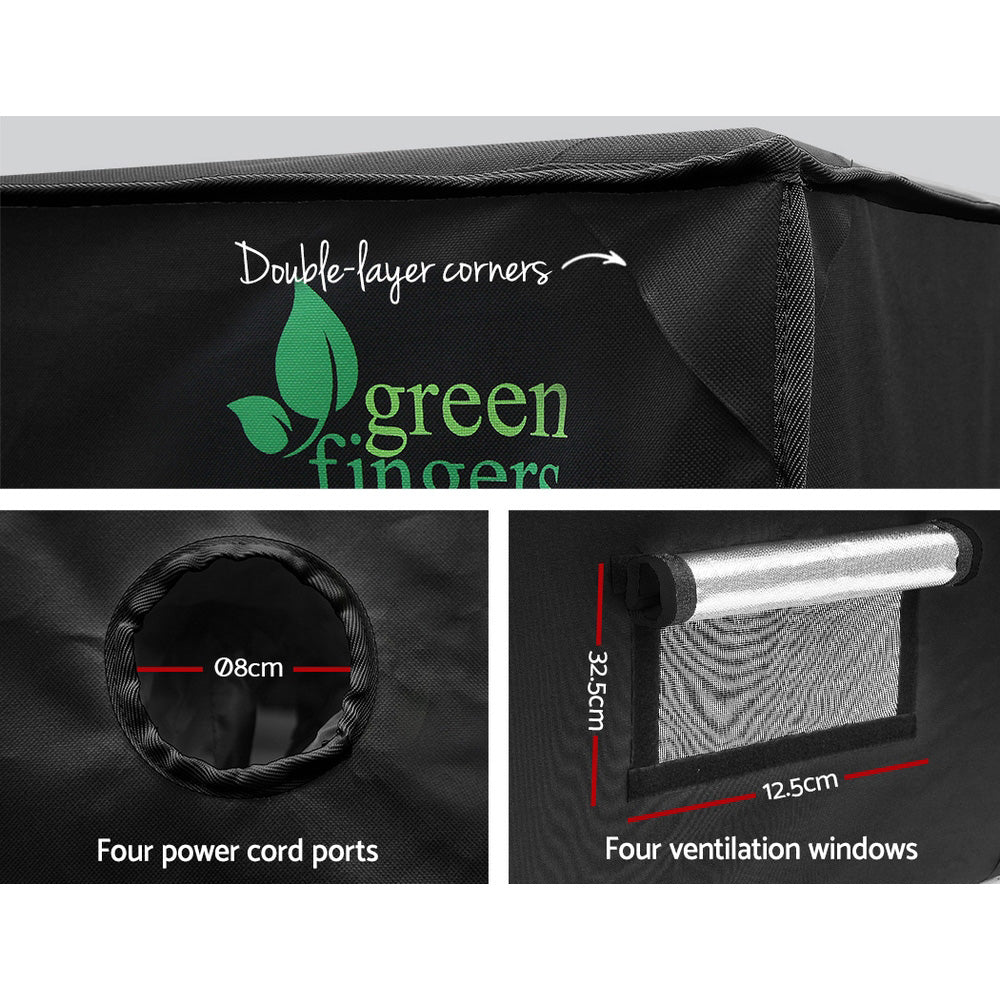 Greenfingers Hydroponics Grow Tent Kits Hydroponic Grow System 2.4m x 1.2m x 2m 600D Oxford-2