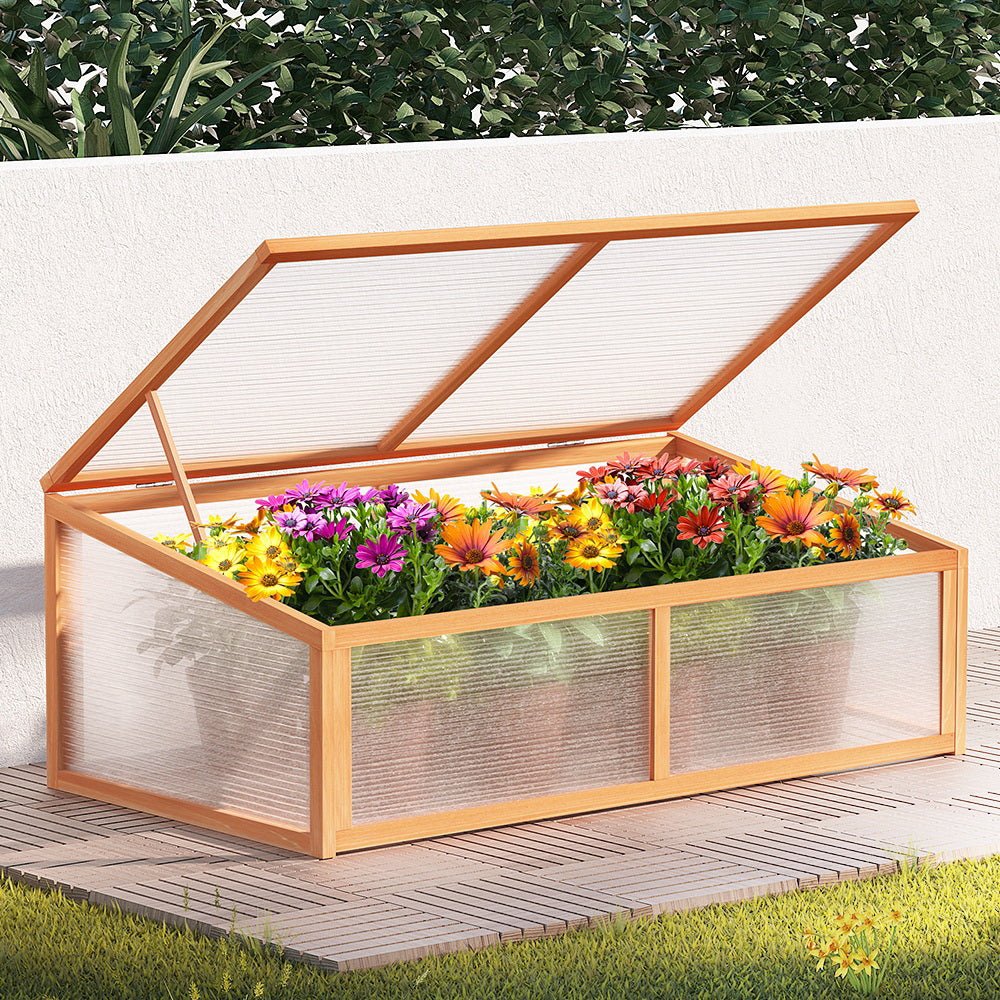 Garden Bed Raised Wooden Planter Box Vegetables 110x58x41.5cm-7